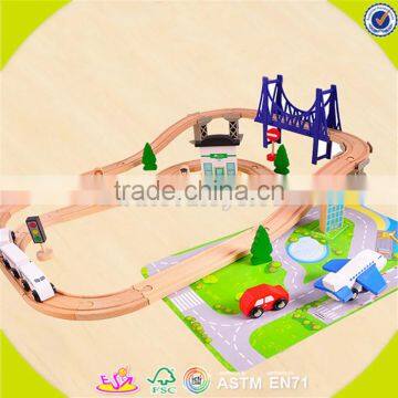 Wholesale Wooden Toy Railway Cheap Kids Toy Railway Top Fashion Toy Railway W04C019 photo-2