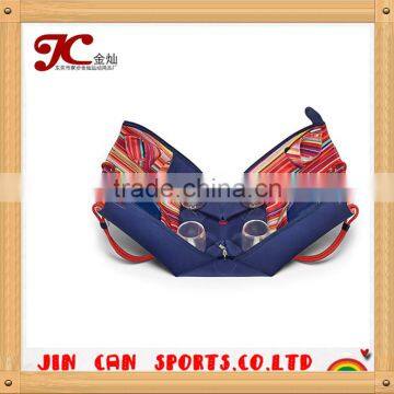 2015 New Style Recyclable Logo Printing Lunch Cooler Bag With Drink Holder photo-3