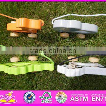 Hot Sale High Quality Wooden Baby Push and Pull Crocodile Toy,Promotional Gift Wooden Push up Toyin Bulk W05B082-A1 photo-5