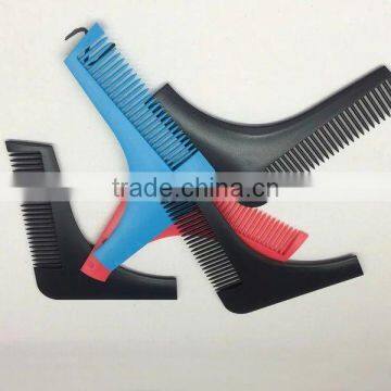 2016 amazon best selling colorful beard trimmer template beard comb