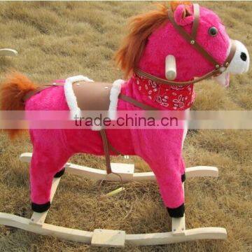 kids wooden rocking horse for nome play