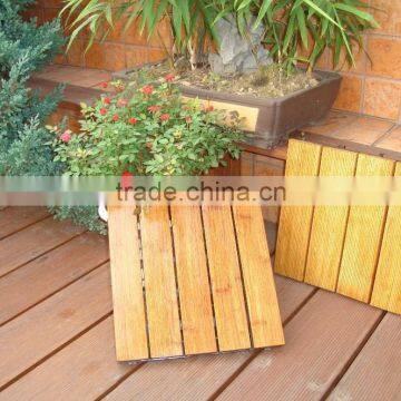 Outdoor Deck Floor Covering Strand Woven Bamboo Decking Tile Unit Carbonized Color-KE-OS0825