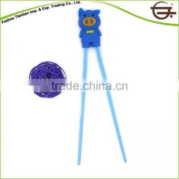 unique blue cute pig portable chopstick for kid