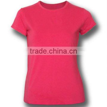 100% cotton fitted ladies t shirt