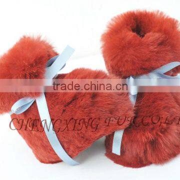 CX-SHOES-07C European Genuine Rabbit Fur Baby Shoes photo-5