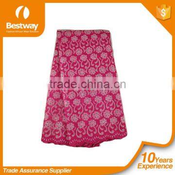 Bestway Textile Industry Cotton Cloth African Voile Lace Fabrics 5 Yards Cotton Voile Lace Fabric For Party SL0312 photo-2