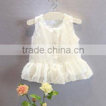 2017 Wholesale New Arrival Baby Clothes Organic Printing White Little Girls Boutique Custom Girls Clothing Set photo-2