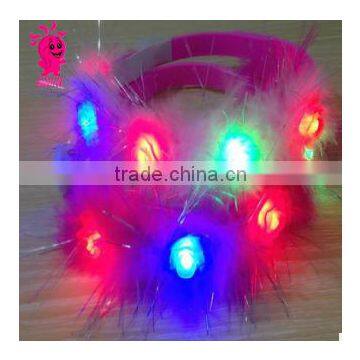 Wholesale flower hair clasp with LEC light,Christmas hair bands hair clip,headbands accessories import from China