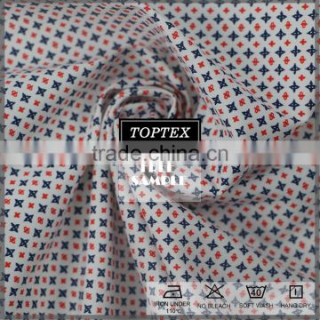 Fashionable 97% Cotton 3%Spandex poplin Weave Shirt fabric