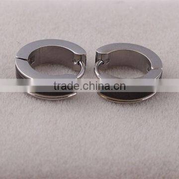 Hot Sale Stainless Steel Black Hoop Earrings for Girl photo-2
