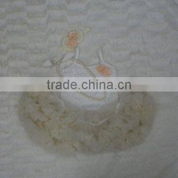 Hot Sale Girls Boutique Set High Quality Cotton Top With Double Layers Chiffon Tutu Skirt photo-4