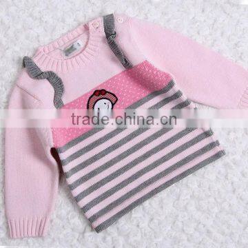 Baby girls stripe knitted pullover sweater