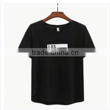 Summer Wear Cotton Short Sleeve T-shirt Quality Female Loose Letters Split Round Collar Leisure Joker photo-4