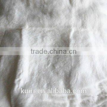 Factory Directly Supply Low Price White Rabbit Fur Plate for Garment Fur Skin for Collar Overcoat Winter photo-4