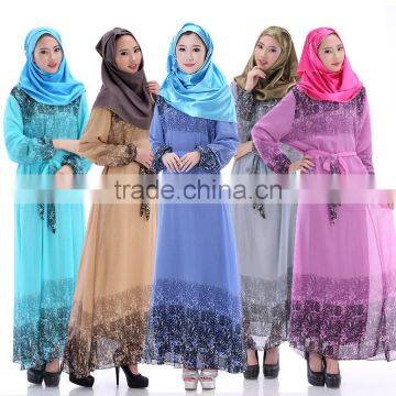 Hot Sales Indonesia, Malaysia Women Long Sleeve Muslim Evening Dress