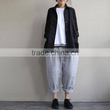 Z&M Linen Fabric Blouse Women Plus Size t Shirt Custom t Shirt for Women photo-2