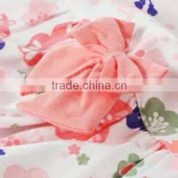 Wholesale Children Frocks Designs Sleeveless Flower Baby Girls Dress With Bowknot photo-4