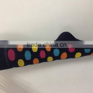 Mid-calf Teen Girl Colorful Dot Jacquard Full Terry Crew Fashion Tube Socks Women photo-4