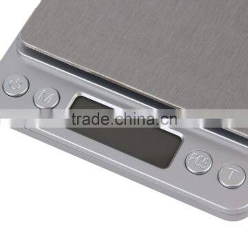 High Accuracy Mini Digital Scale Electronic Scale Platform Jewelry Gold Diamond Scale 500g/0.01g Weighing Balance Blue LCD photo-4