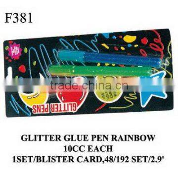 F381 GLITTER GLUE PEN RAINBOW