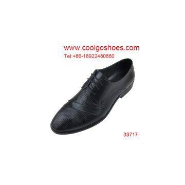 33717Coolgo Black Plaid Lace Up Shoes for Men