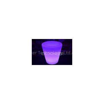 Lithium battery PE Plastic Led Decorative Lights flower pot for indoor