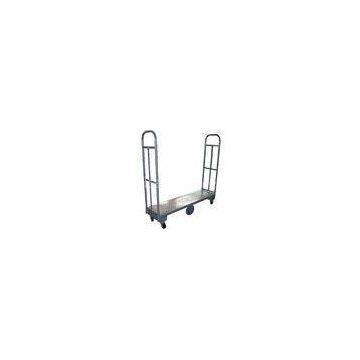 U Boat Steel Rolling Cart , Shopping Store Stainless Steel Trolley