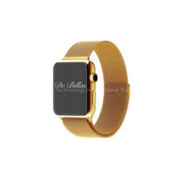 42mm 24K Apple Watch Stainless Steel Gold Plated/Gold Milanese Loop CUSTOM