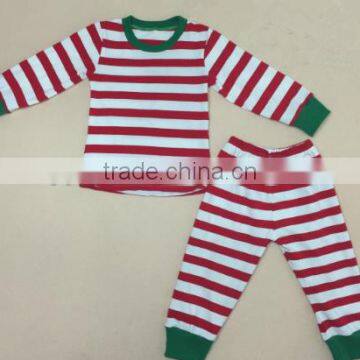 100% cotton christmas pajamas wholesale kids pajamas stripe pajamas blanks