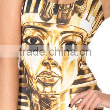 Supernova Sale Women European Skinny KING TUT SWIMSUIT - LIMITED One Piece Digital Print Backless Wetsuit Free Shipping S125-22