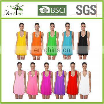 fashional colorful girls beach wrap dress