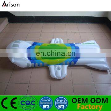 Customized inflatable sanitary towel shaped floating mattress inflatable water mattress