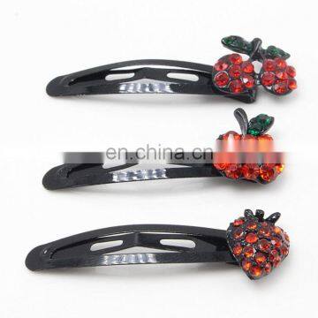 Apple Strawberry Cherry Hair Clip Beaded Girl Snap Clip Baby Barrettes Festival Fashion