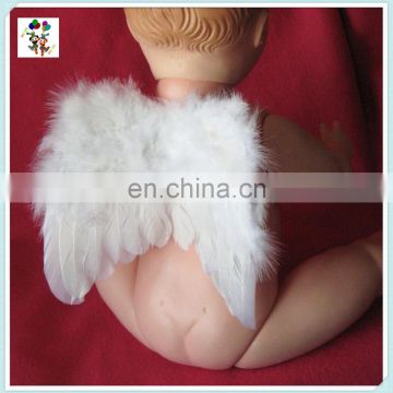 Childrens Babies Toddler Mini White Feather Angel Wings HPC-0898