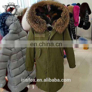 Irisfox 2016 winter warm fox fur lining fox fur hooded coat