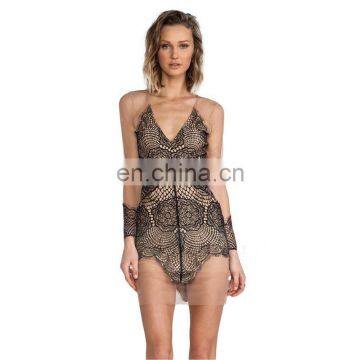 2016 Hot Sales Sexy Transparent Dress Deep V Net Dresses Transparent Sexy Night Dress for Woman photo-4