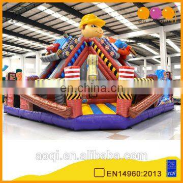 2015 new design best seller super quality little builder inflatable combo