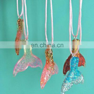 Birthday Party Favor Kids Fairy Gift Mermaid Pendant Tail Necklace photo-2