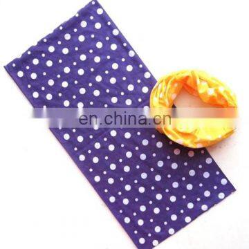 Wholesale 100% Polyester Bandana Full Mold Logo Printing Sports Multifunctional Tube Dot Bandana