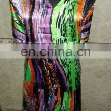 Printed Satin Kaftan