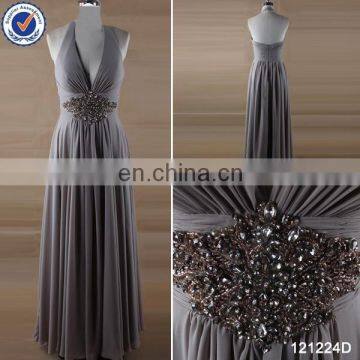 Vintage halter grey mother of the bride dresses for formal occasion