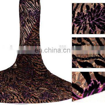 high quality african hand cut velvet lace fabric