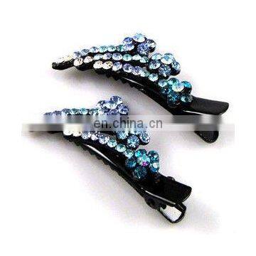 2013 newest fashion alloy ribbon rhinestone hair clip