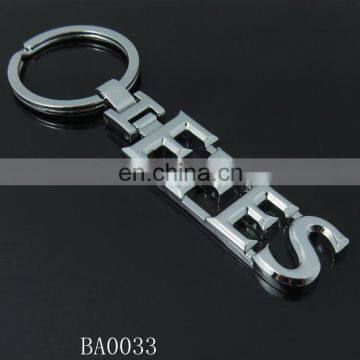 Custom metal English letters key ring zinc alloy keychains