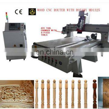 3D router cnc machine/round wood carving machine MA1325-H