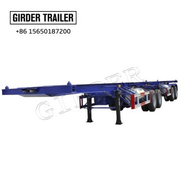 China factory customized 3 axles container interlink skeleton truck semi trailer for sale