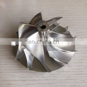T04E Forward 61.40/82.00mm 6+6 Blades High Performance Turbo Milling/alumimun 2618/Billet Compressor Wheel photo-2