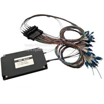 Dual 88-CH 50GHz Flat-Top AWG DWDM Mux Demux with 1% Tap Monitor