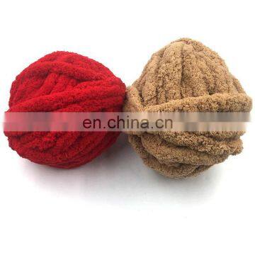 Hot Sale Jumbo Chunky Knit 100% Polyester Thick Blanket Vegan Chenille Yarn photo-2