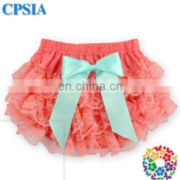 Wholesale Baby Ruffled Bloomers Lace Baby Girl Bloomers,solid Color Baby Diaper Cover photo-6